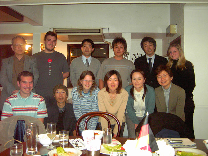 Begrüßungsparty für unsere  Regensburger Studenten in Kanazawa